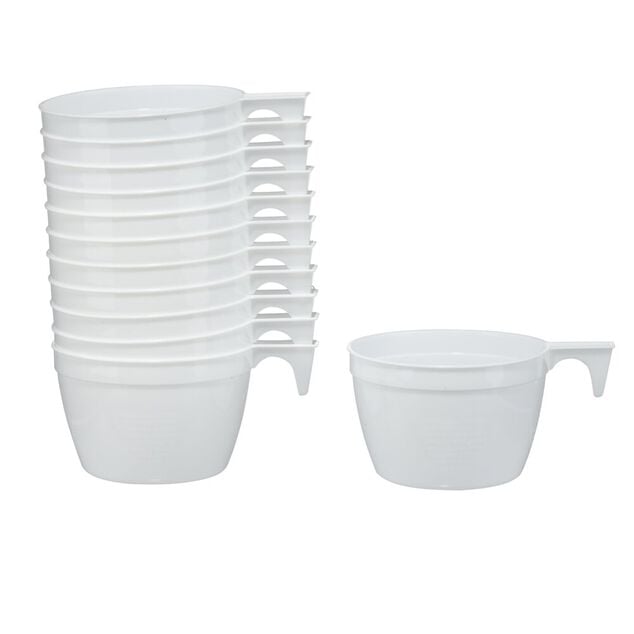 Tasse cappuccino plastique x12 blanc &Oslash;8,5xH5,5cm