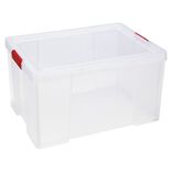 Box de rangement plastique transparent avec couvercle