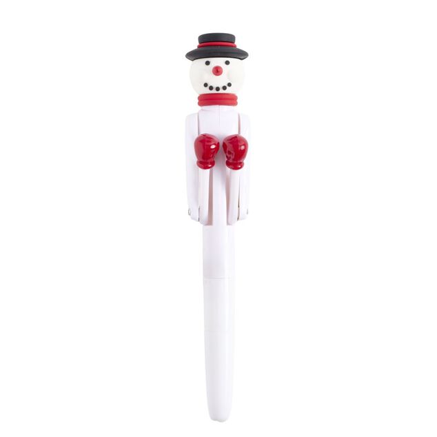 Stylo de No&euml;l avec jeu de boxe L18cm (3 mod&egrave;les)