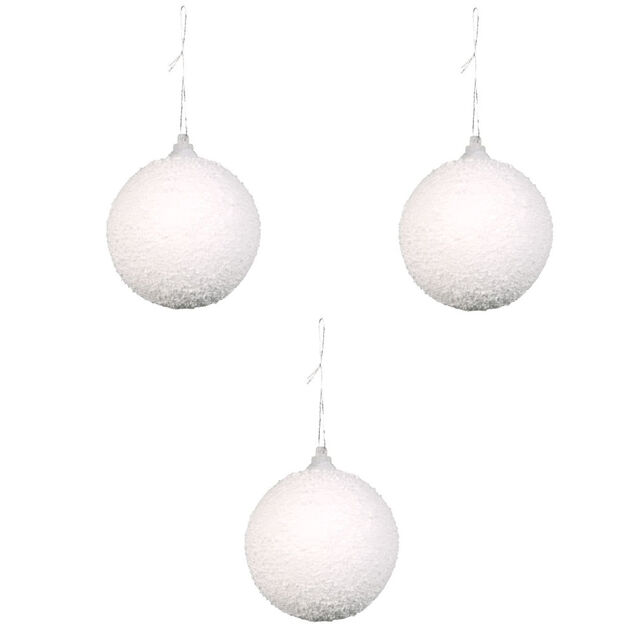 Boule de No&euml;l imitation neige X3