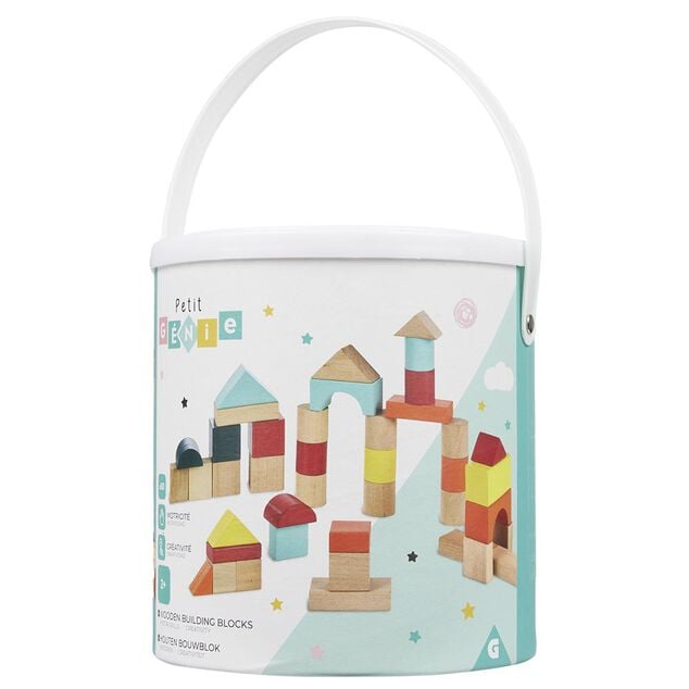Jeu de construction en  bois 100 pi&egrave;ces