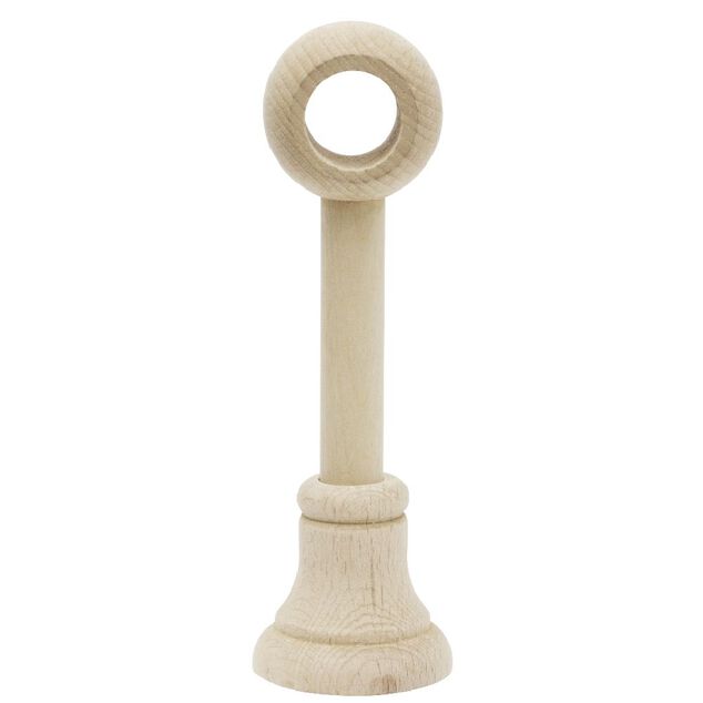 Support de tringle long &agrave; oeil en bois naturel &Oslash;20mm