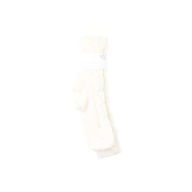 Chaussettes hautes style tricot femme grises ou blanches