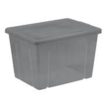 Boîte de rangement noir transparent avec couvercle 18,8L