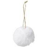 Boule de Noël fourrure blanche Ø6cm