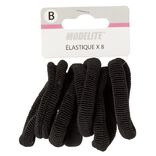 &Eacute;lastique en mousse noir &eacute;pais x8