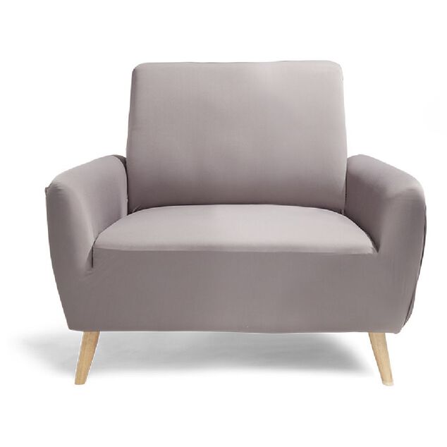 Prot&egrave;ge fauteuil extensible uni gris 90 / 145 cm
