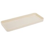Plateau rectangulaire beige plastique 26x11xH2cm