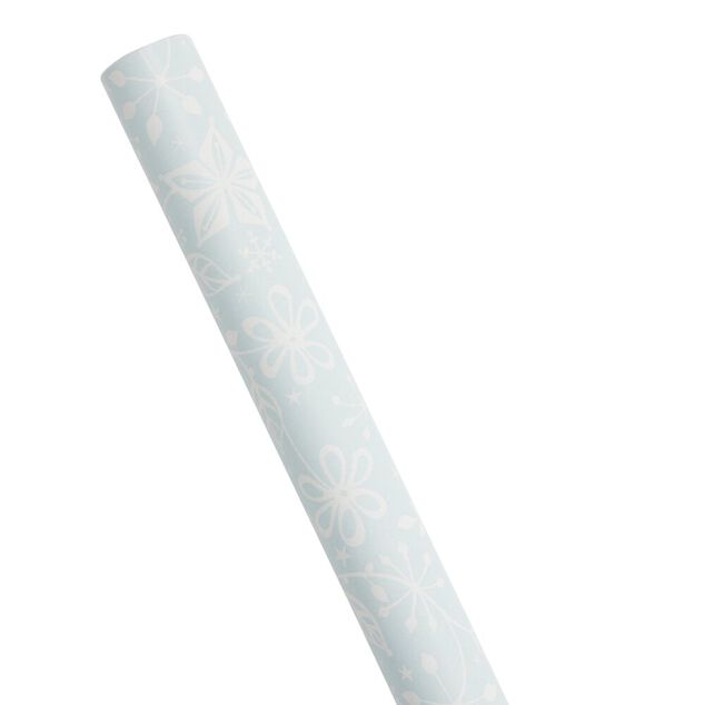 Papier cadeau Noël rouleau x3 avec 20 étiquettes autocollantes boréal