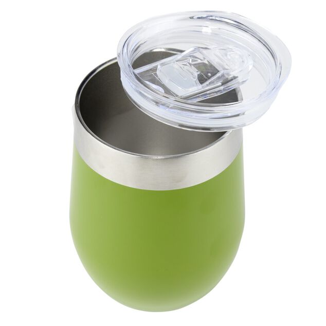 Tasse isotherme 350ml inox et silicone &Oslash;8xH12cm (2 mod&egrave;les)
