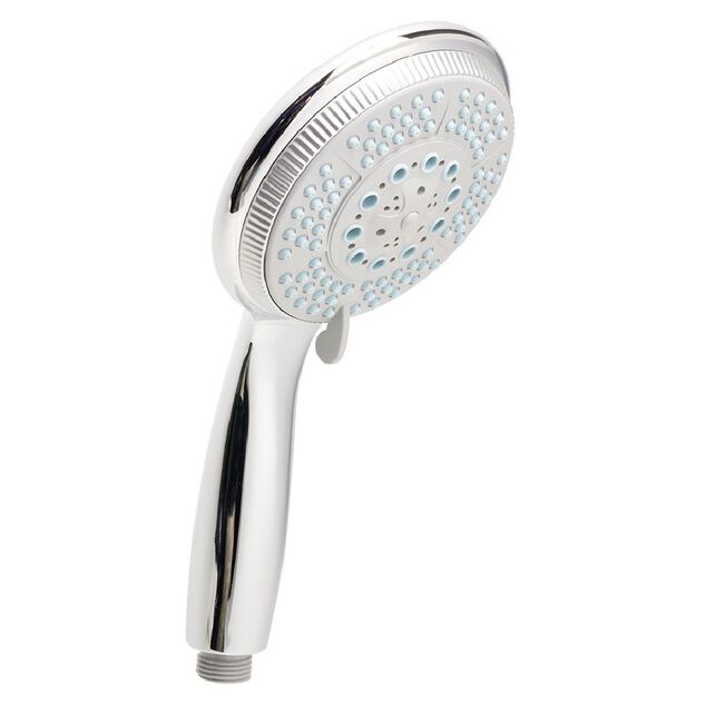 Pommeau de douche &agrave; 5 jets acier gris argent&eacute;