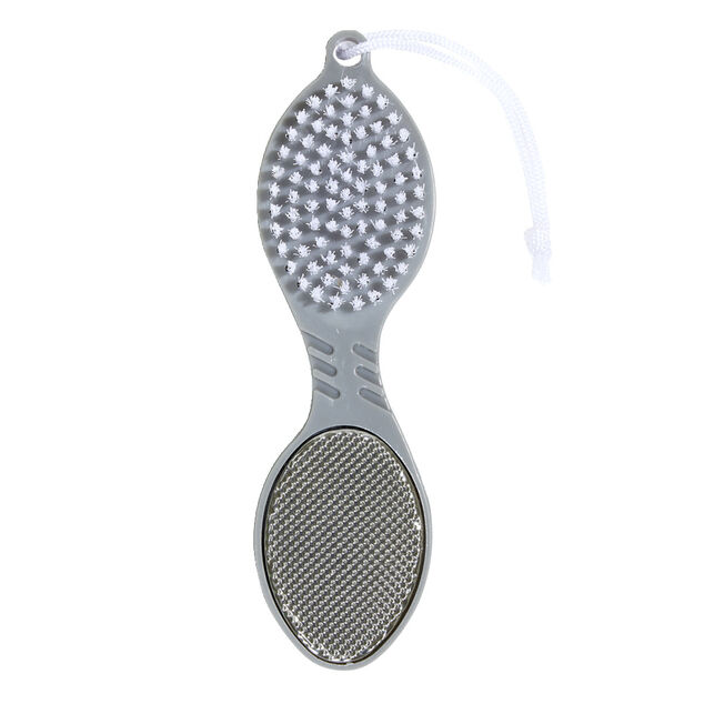 Brosse pédicure 4en1 brosse/pierre ponce/lime douche/lime métallique