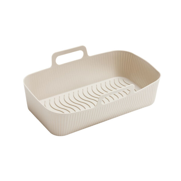 Moule en silicone noir pour friteuse sans huile et &agrave; air 20x12xH7cm