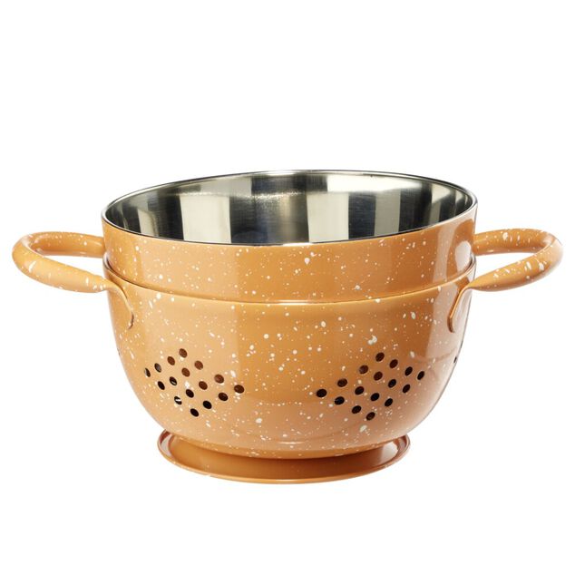 Passoire et bol &agrave; mixer assortis inox &Oslash;15cm (3 mod&egrave;les)