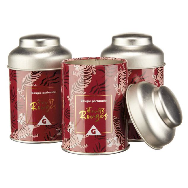 Coffret bougie senteur fruits rouges x 3