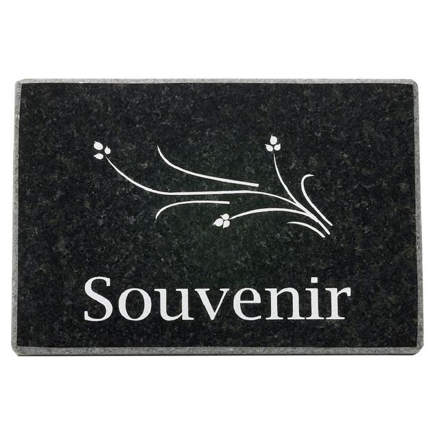 Plaque fun&eacute;raire souvenir 18x8xH14cm