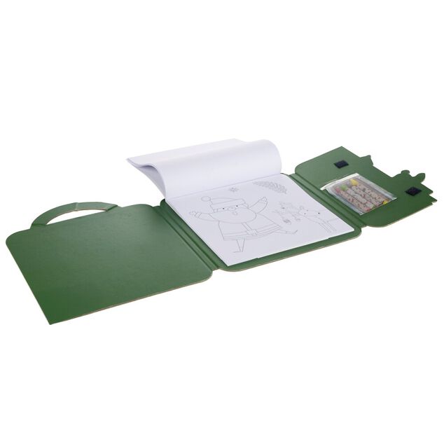 Cahier coloriage et 4 crayons pastel thème Noël