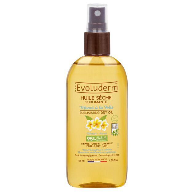 Huile s&egrave;che sublimante Evoluderm mono&iuml; &agrave; la folie 100 ml