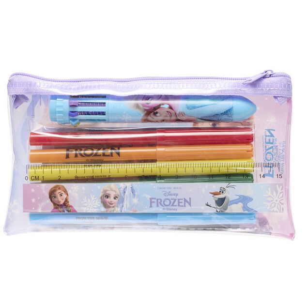 Trousse garnie La Reine des Neiges bleu et violet 18 pi&egrave;ces