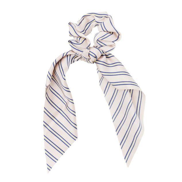 Chouchou ruban à cheveux en tissu rayé L29cm (4 modèles)