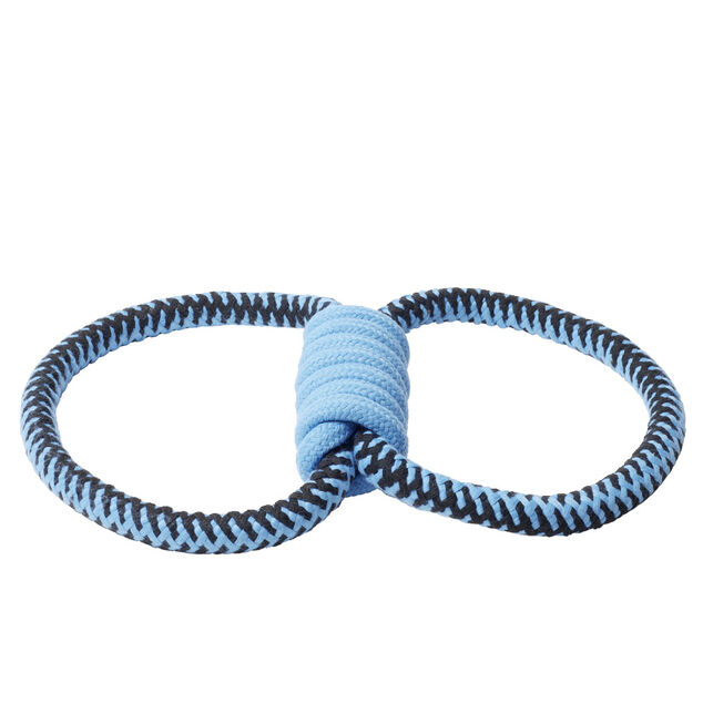 Jouet pour chien en corde coton bleu 17x31cm