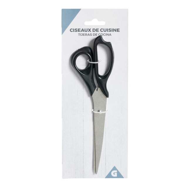 Ciseaux de cuisine en inox avec poignée plastique blanc ou noir