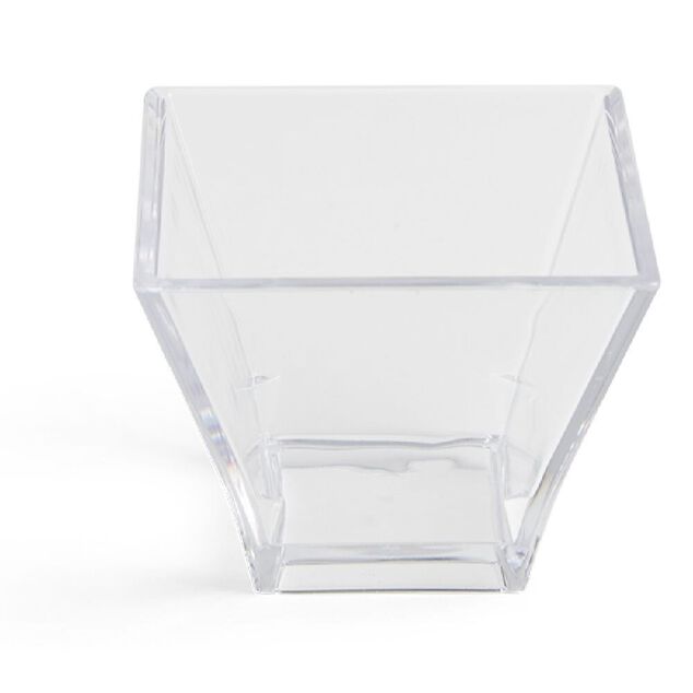 Lot de 6 verrines 88ml en plastique transparent 6x6xH5cm