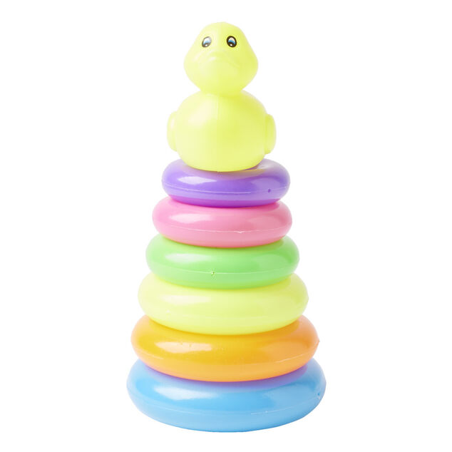 Jouet pour le bain canard et anneaux à empiler