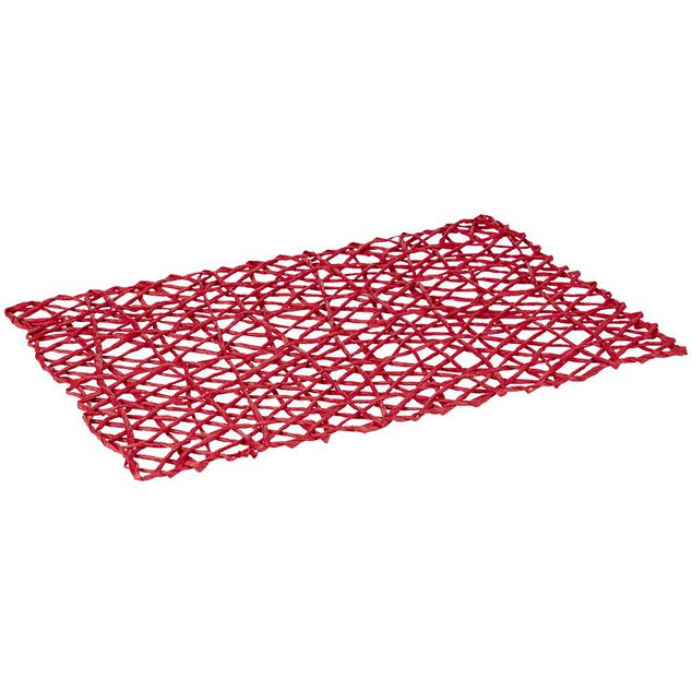 Set de table rectangulaire filaire rouge