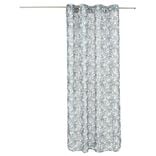 Voilage polyester 140x240cm imprim&eacute; feuillage blanc et vert