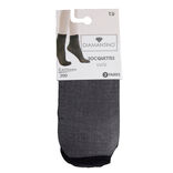 Lot de 3 paires de socquette femme polyamide et tulle noir 20D