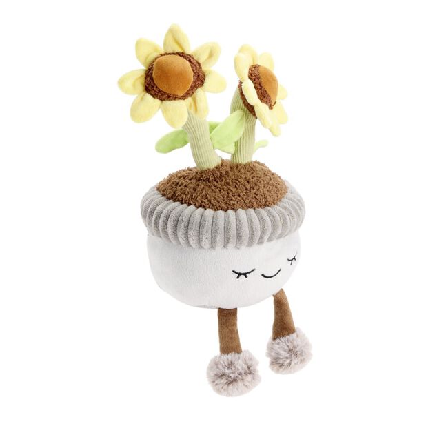 Cale-porte pot de fleur mignon peluche &Oslash;11xH32cm (2 mod&egrave;les)