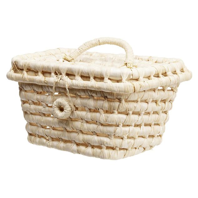 Malle d&eacute;corative en fibre naturelle