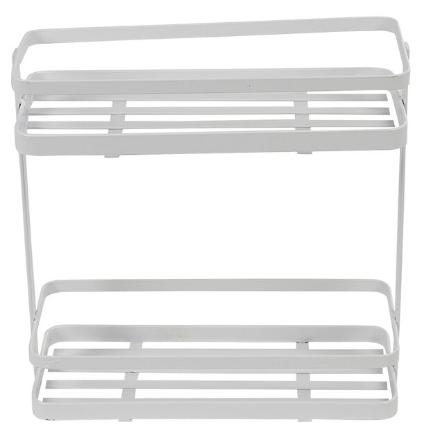 &Eacute;tag&egrave;re de cuisine design filaire m&eacute;tal blanc &agrave; poser