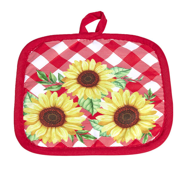 Manique de cuisine orange motifs pois 19x19xm