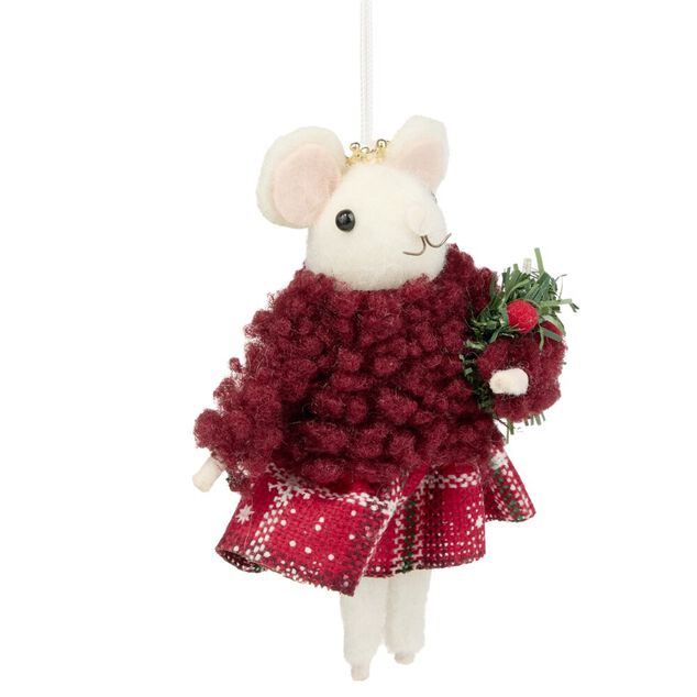 Souris &agrave; suspendre de No&euml;l H12cm (12 mod&egrave;les)