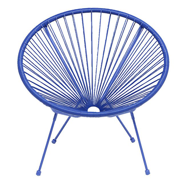 Fauteuil de jardin Urban filaire bleu 85xP72xH83cm