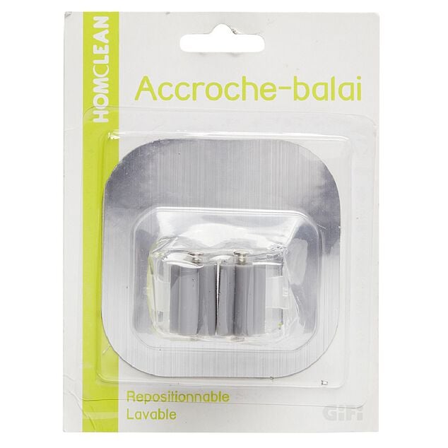 Accroche balai plastique collable
