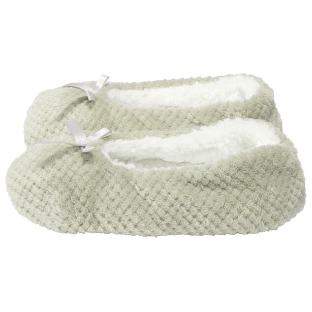 Chaussons ballerines fourr&eacute;s femme gris 38/39