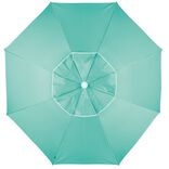 Parasol de plage bleu &eacute;meraude UV UPF50+ &Oslash;180xH195cm