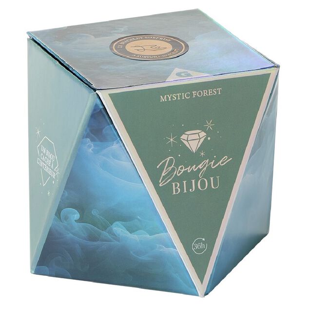 Bougie bijou bracelet dor&eacute; senteur pin 36h