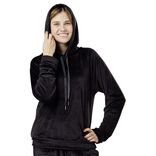 Sweat velours uni noir Taille S