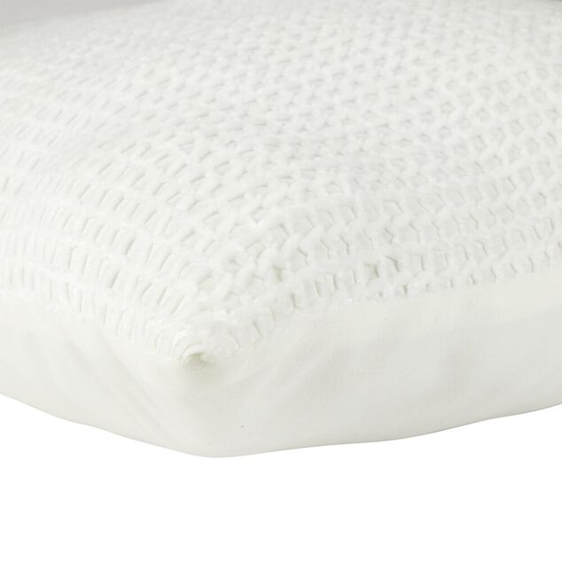 Coussin carr&eacute; quadrillage chenille 45x45cm (3 mod&egrave;les)