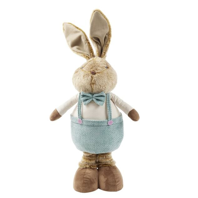 D&eacute;coration &agrave; poser lapin r&eacute;tactable jambes extensibles H115cm (2 mod&egrave;les)