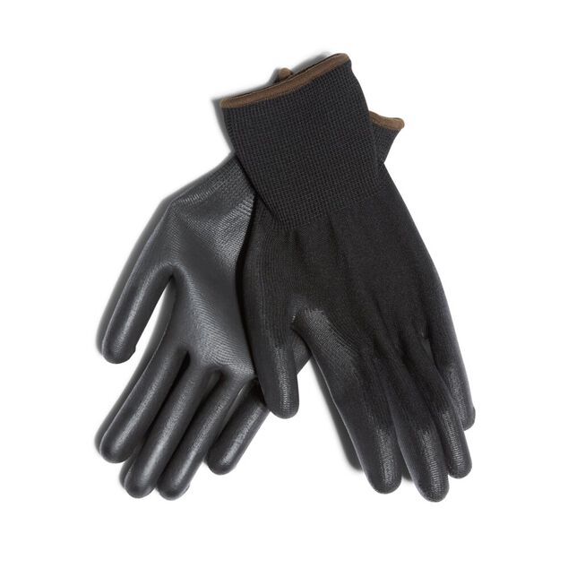 Paire de gants de travail de pr&eacute;cision enduits noir Taille 8