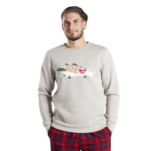 Pull de No&euml;l homme voiture rennes et P&egrave;re No&euml;l - M/L/XL