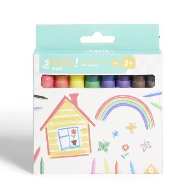 Lot de 8 crayons gras multicolore