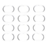 Anneau de douche transparent ovale x12