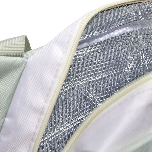 Lunch bag sac &agrave; repas vert pistache et beige - 25x14xH.16cm