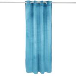 Rideau polyester 140x240cm effet velours bleu